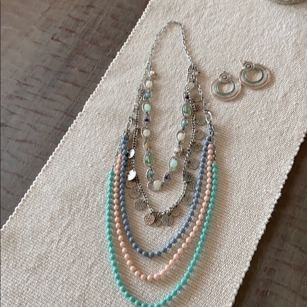 Necklace and earrings
